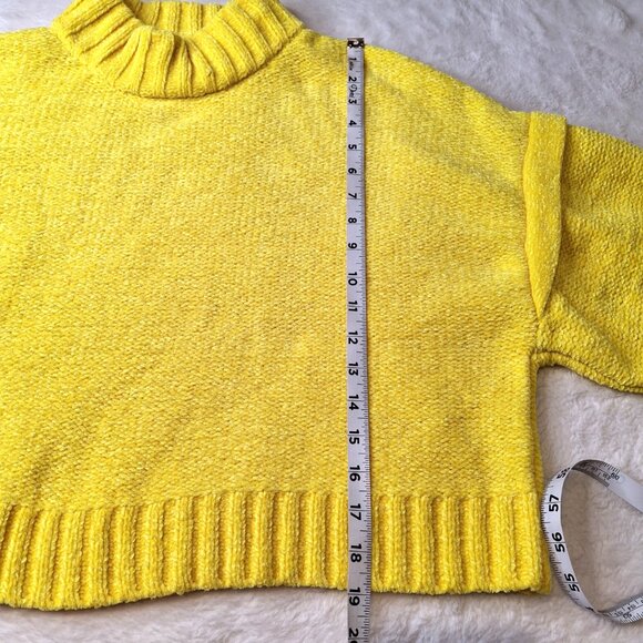 Urban Outfitters Turtleneck Sweater Sz L Crop Chenille Boho Colorful Preppy - Picture 10 of 12